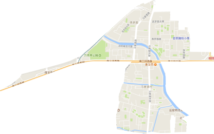西罗园街道电子交通图