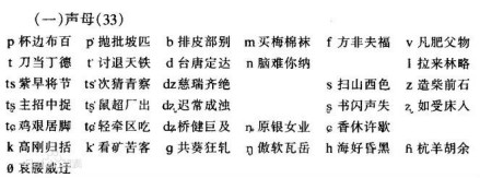 声母33个