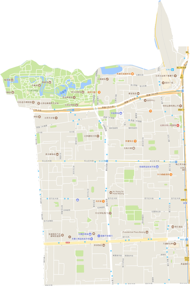 展览路街道电子地形图