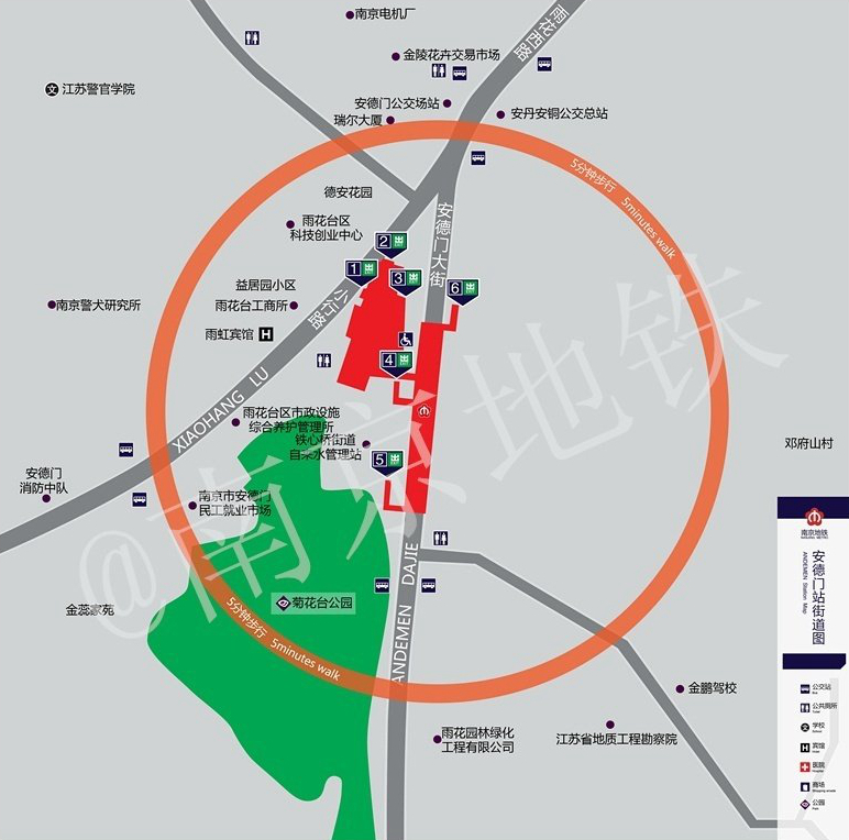 安德门地铁站平面图