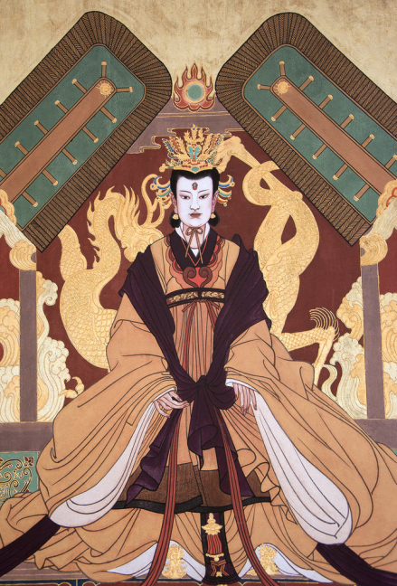洛阳市天堂遗址壁画《万国来朝》中的武则天