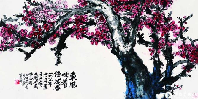 红梅报春图
