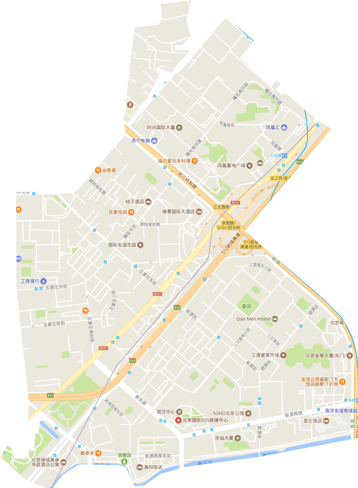 左家庄街道交通地图