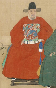 弘治十六年（1503年）《甲申十同年图》中的闵珪