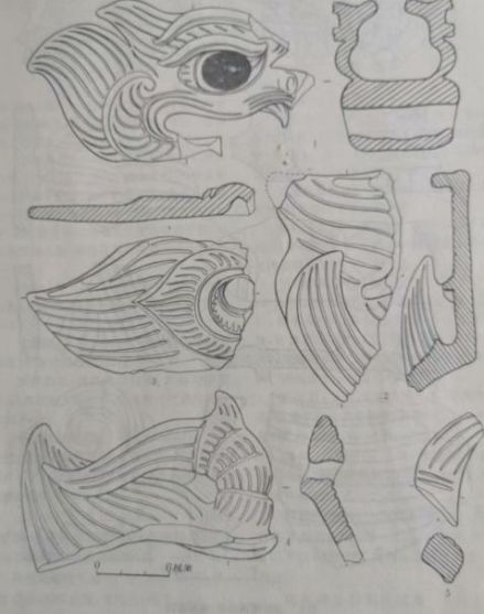 武安城遗址出土龙纹琉璃装饰图