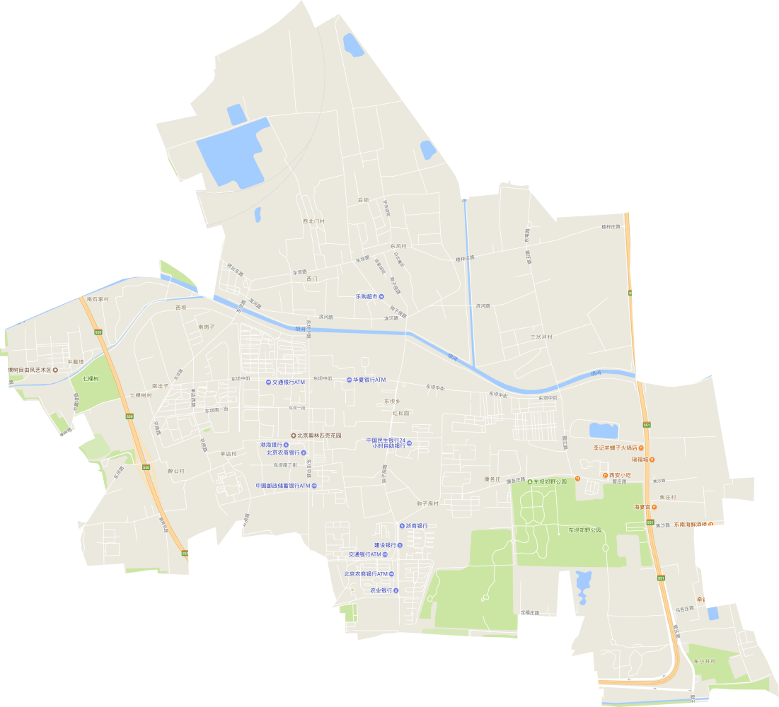 东坝乡（地区）电子交通图