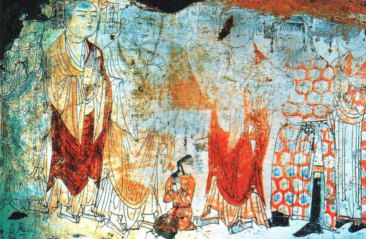 库木吐喇千佛洞79窟·回鹘供养人与供养比丘像