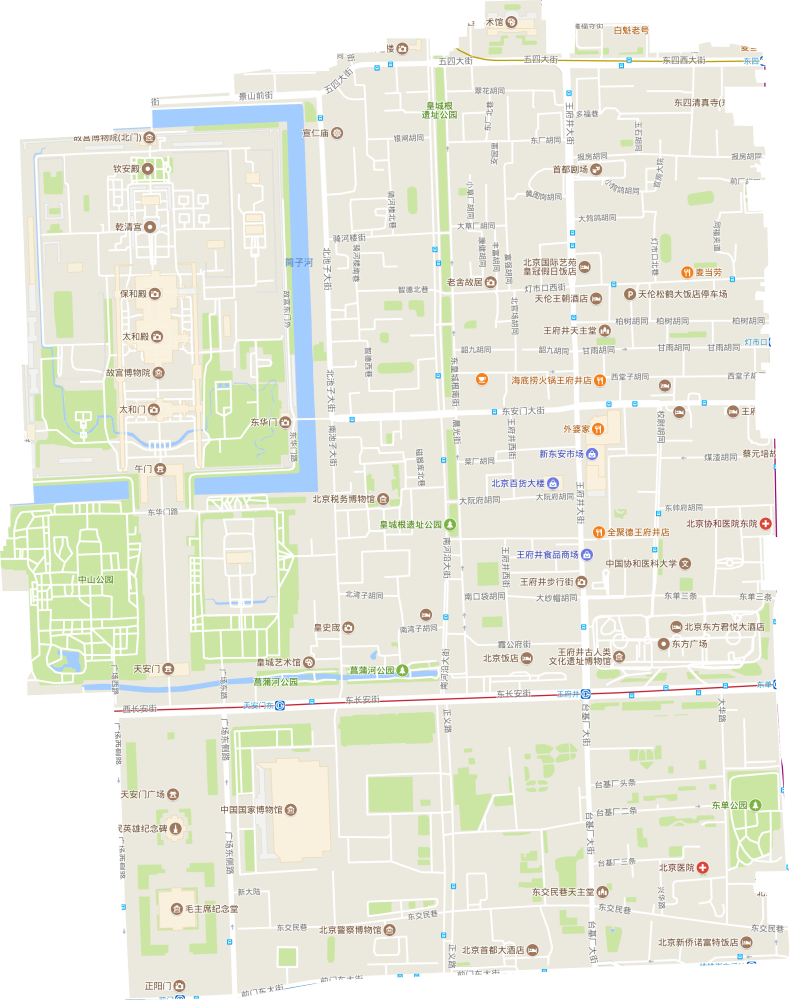 东华门街道地形图