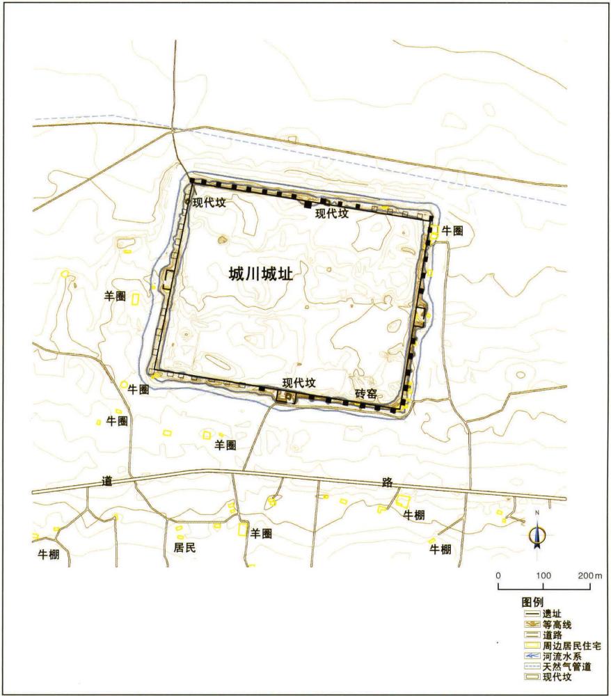 城川城址·平面示意图