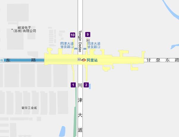 同里站出入口信息图