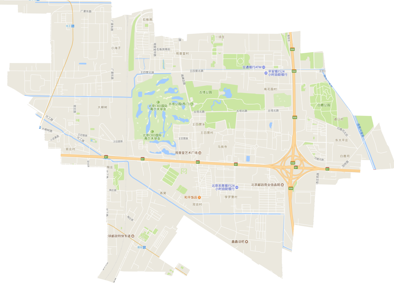 王四营乡（地区）电子交通图
