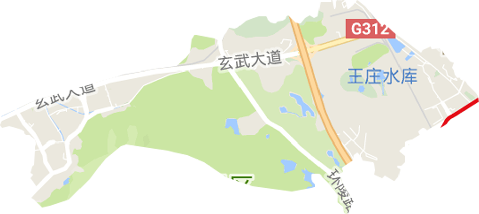 玄武湖街道地形图