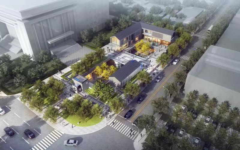 北新桥站鸟瞰图