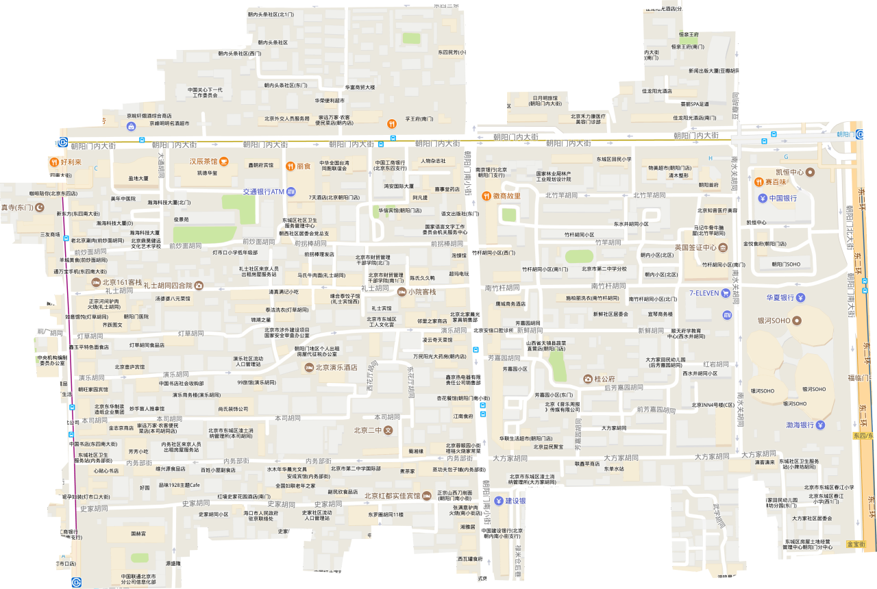 朝阳门街道电子地图