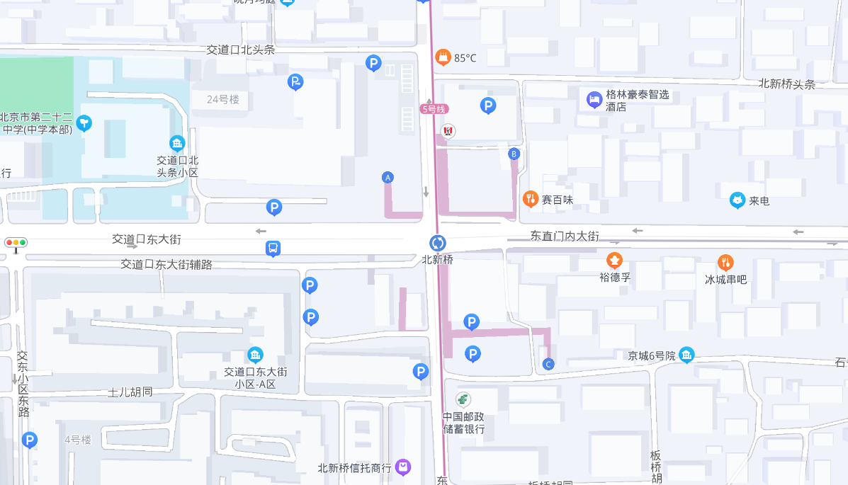 北新桥站街区导向图
