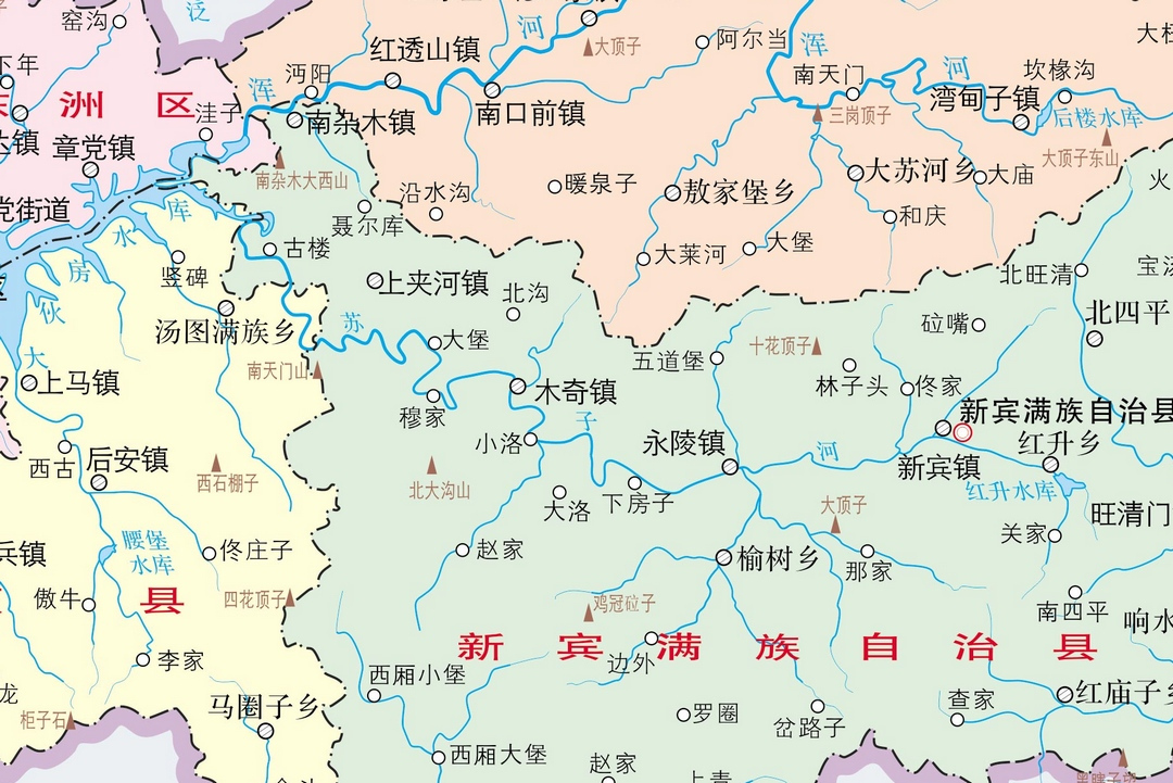 苏子河的位置及水系分布