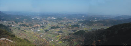 羊峰古城遗址全景 