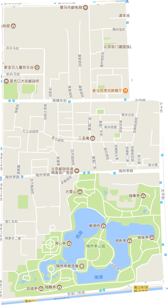 陶然亭街道电子地形图
