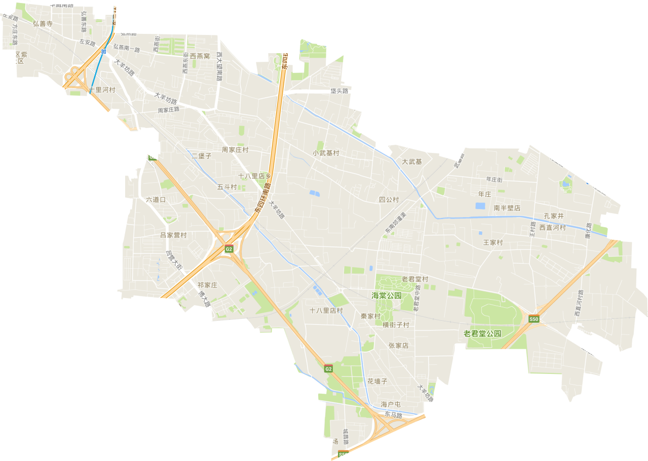 十八里店乡（地区）电子交通图