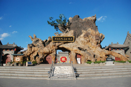 根雕大门