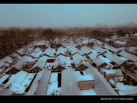 北京旅居华侨饭店周边雪景图