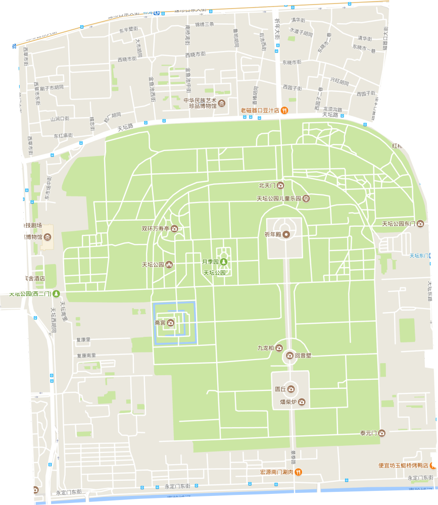 天坛街道电子地形图