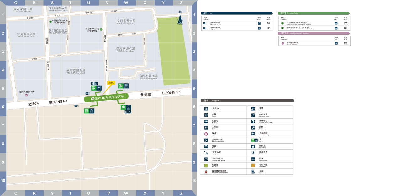 北安河站车站周边索引分类 