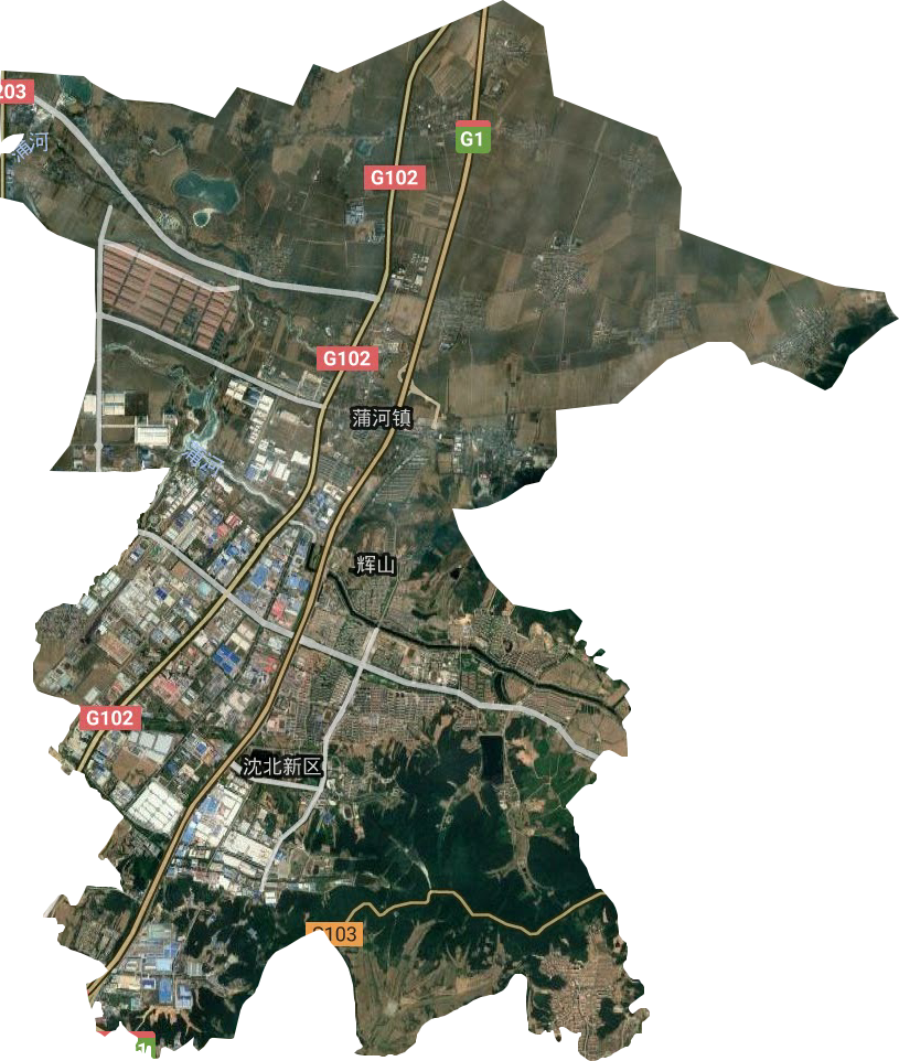 辉山街道卫星图