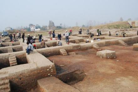 优周岗遗址发掘现场