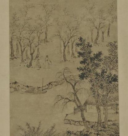 沈周杨梅村坞图轴