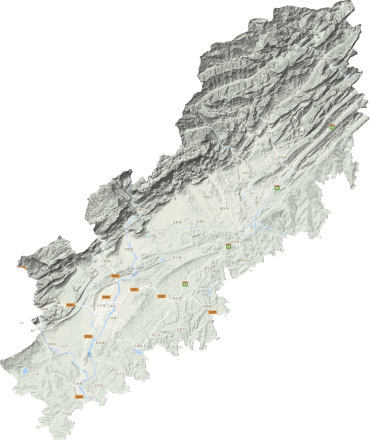 江油市地形图