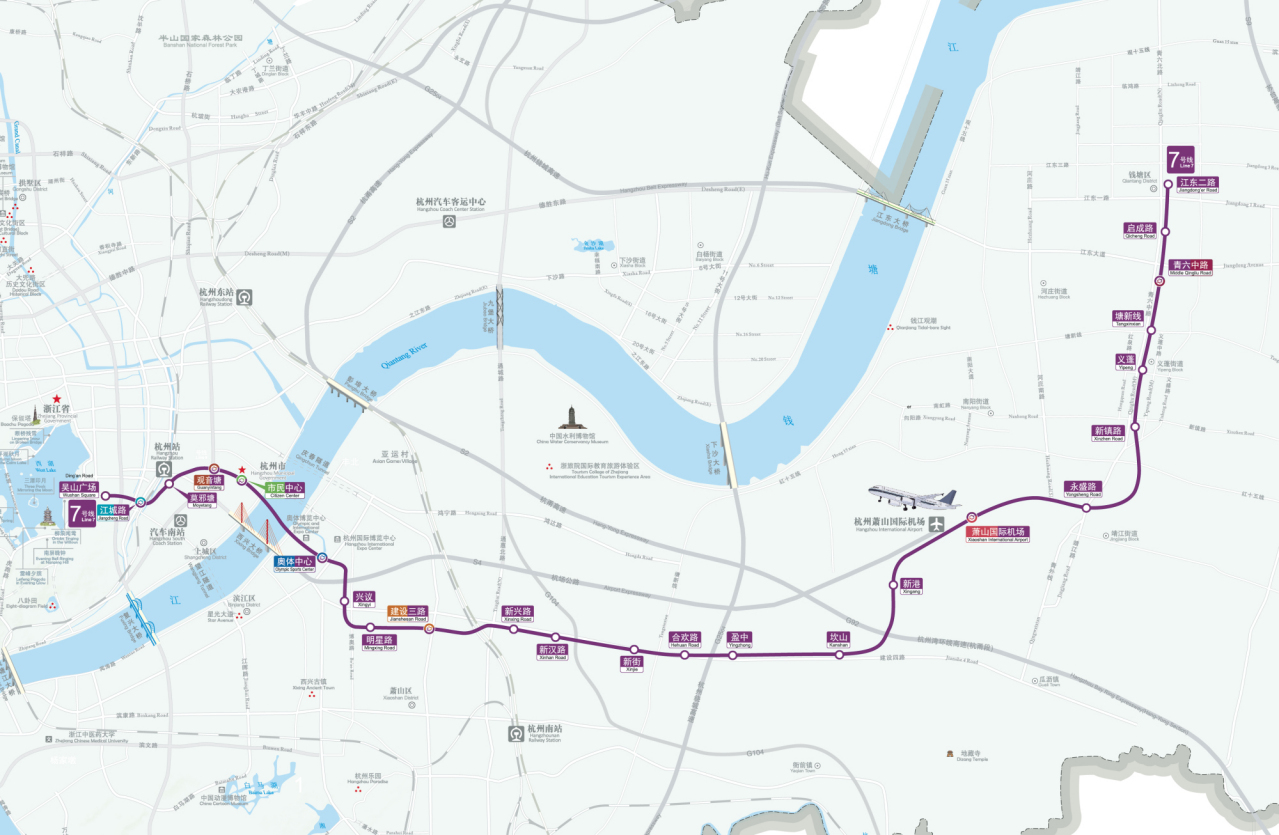 杭州地铁7号线线路走向