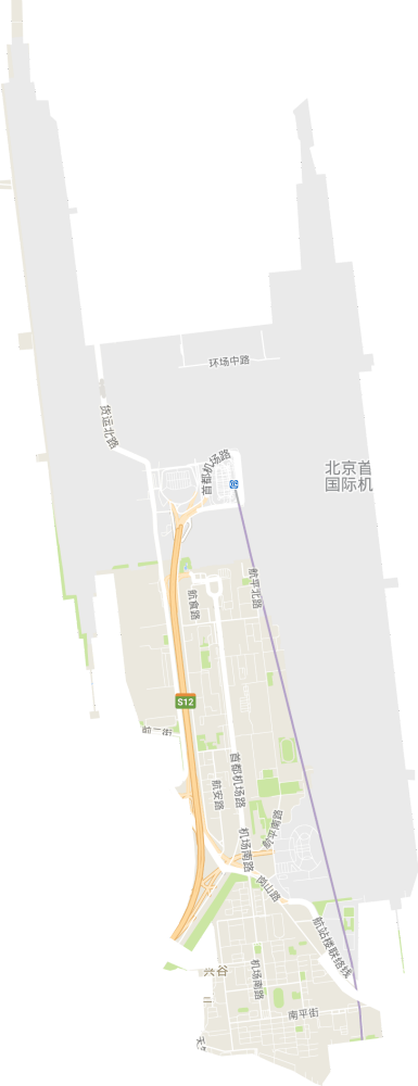 首都机场街道电子交通图