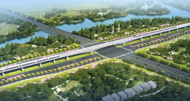 二号线高架区间上跨钱陶公路