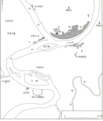 窑头古城遗址位置图