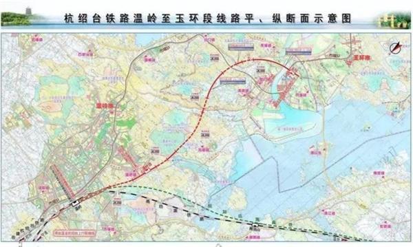 杭台高速铁路温岭至玉环段平纵断面示意图