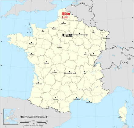 里尔在法国的位置