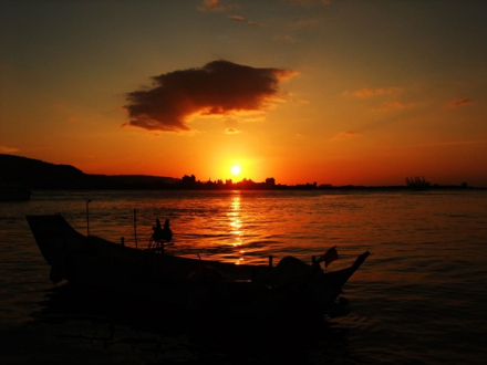 八里左岸夕阳景观
