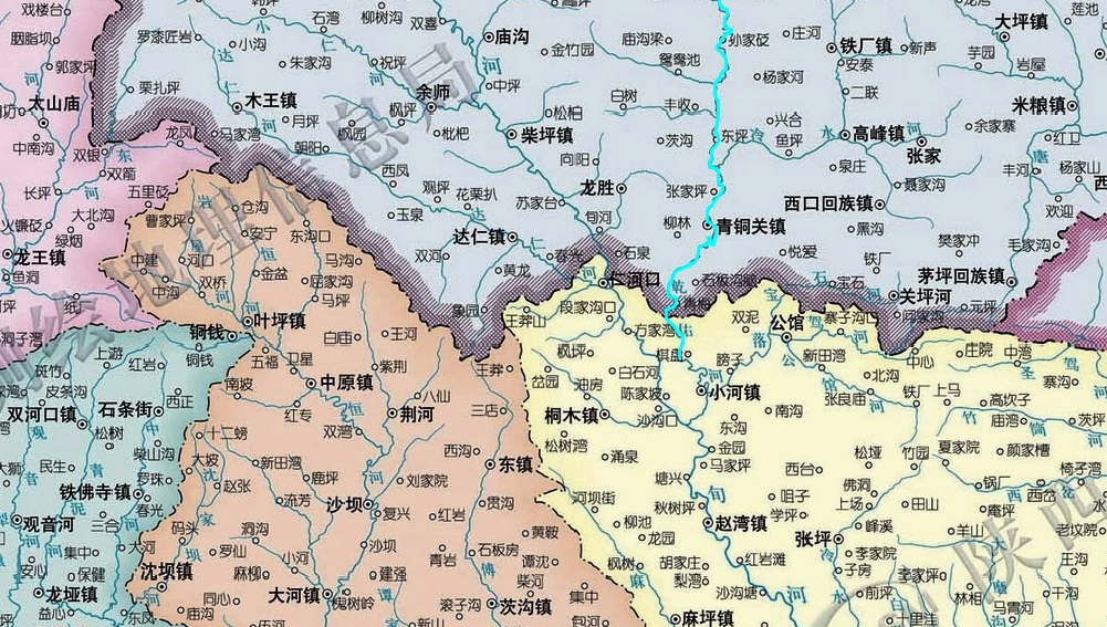 乾佑河干流走向