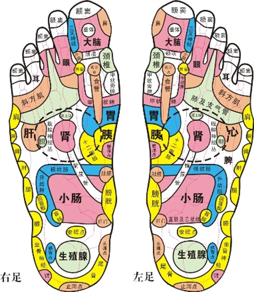 脚底按摩穴位