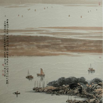道潜《秋江》诗意图