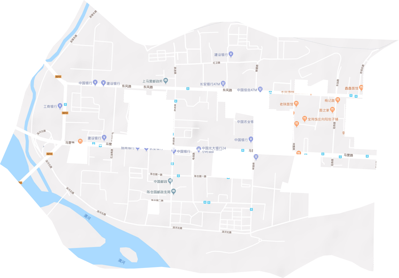 东风路街道地形图