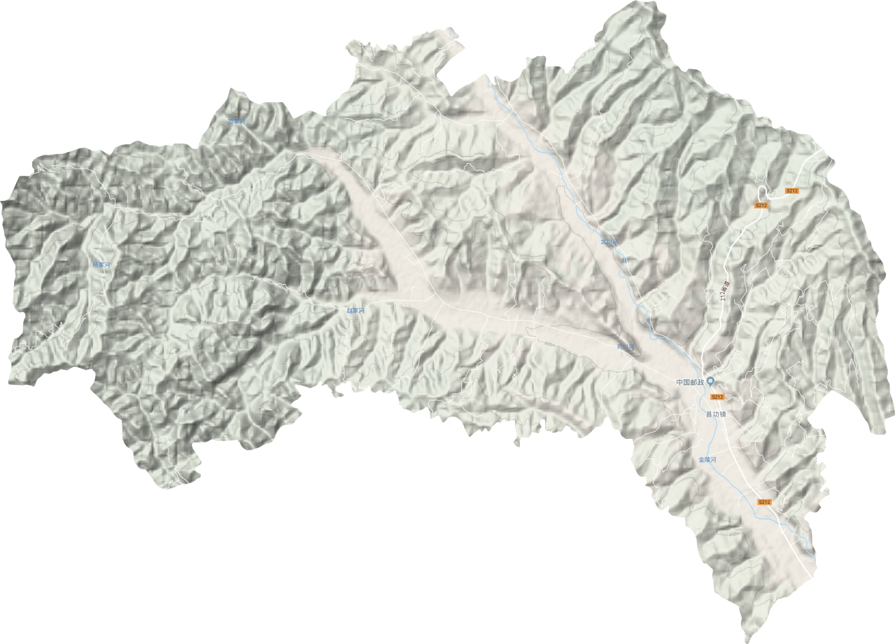 县功镇地形图