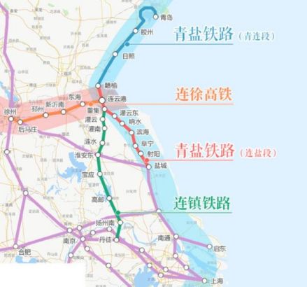 连云港地区途经铁路