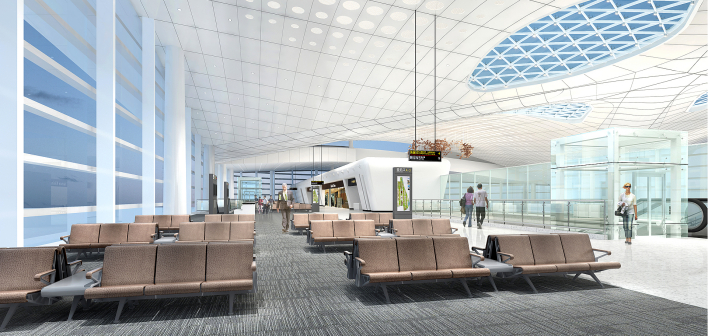 荆州沙市机场航站楼内景