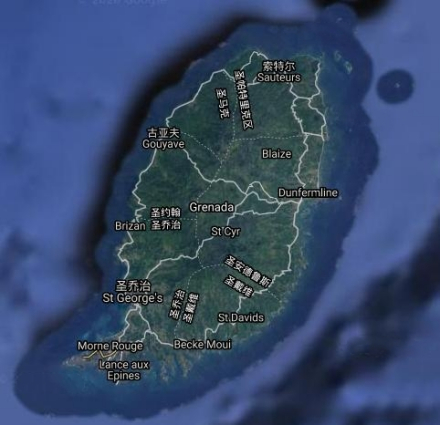 格林纳达政区图