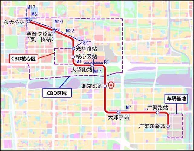 北京地铁28号线线路走向示意图