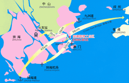 珠澳跨境工业区示意图
