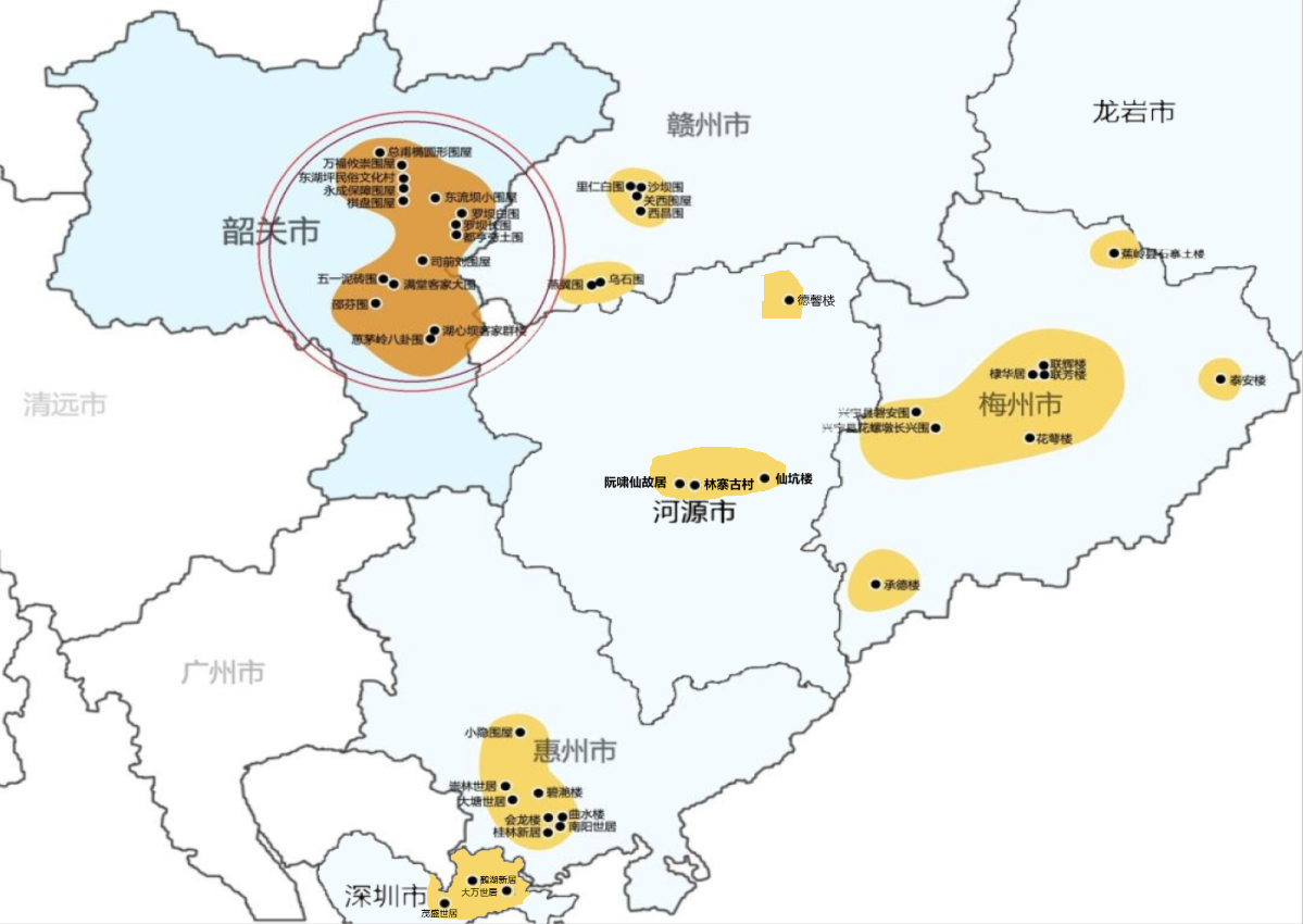 围屋分布地图 