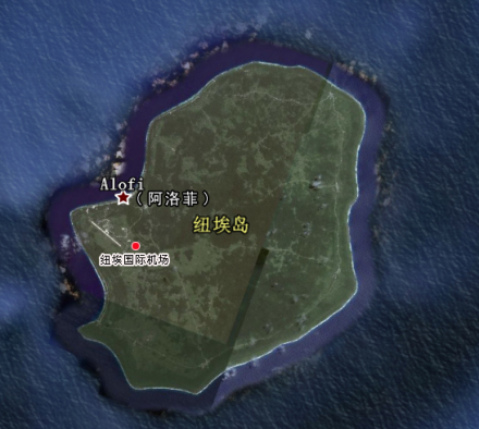 纽埃岛卫星图